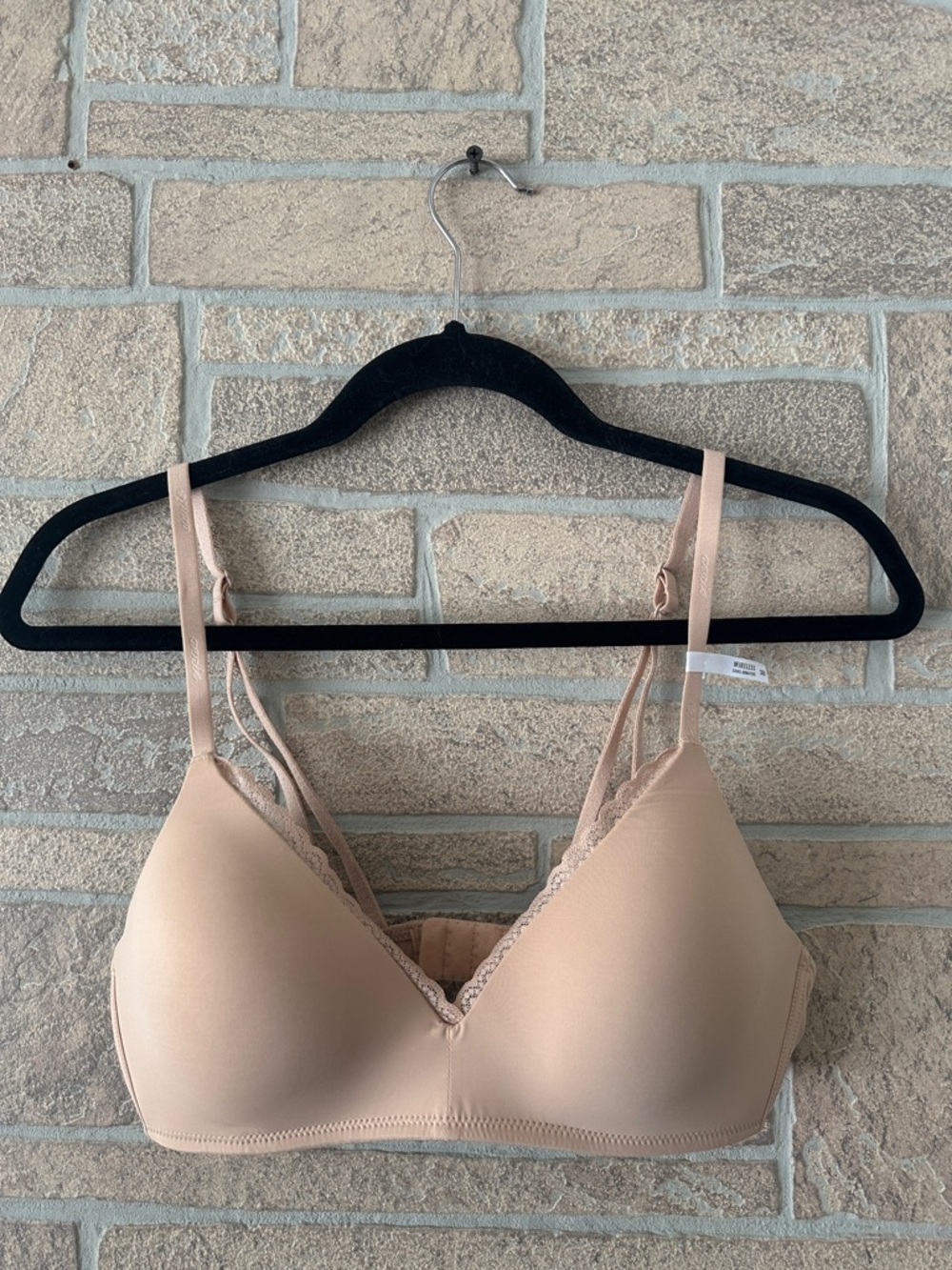 NWT Aerie Very Happy Wireless Lightly Lined Bra Nude Beige 36B
